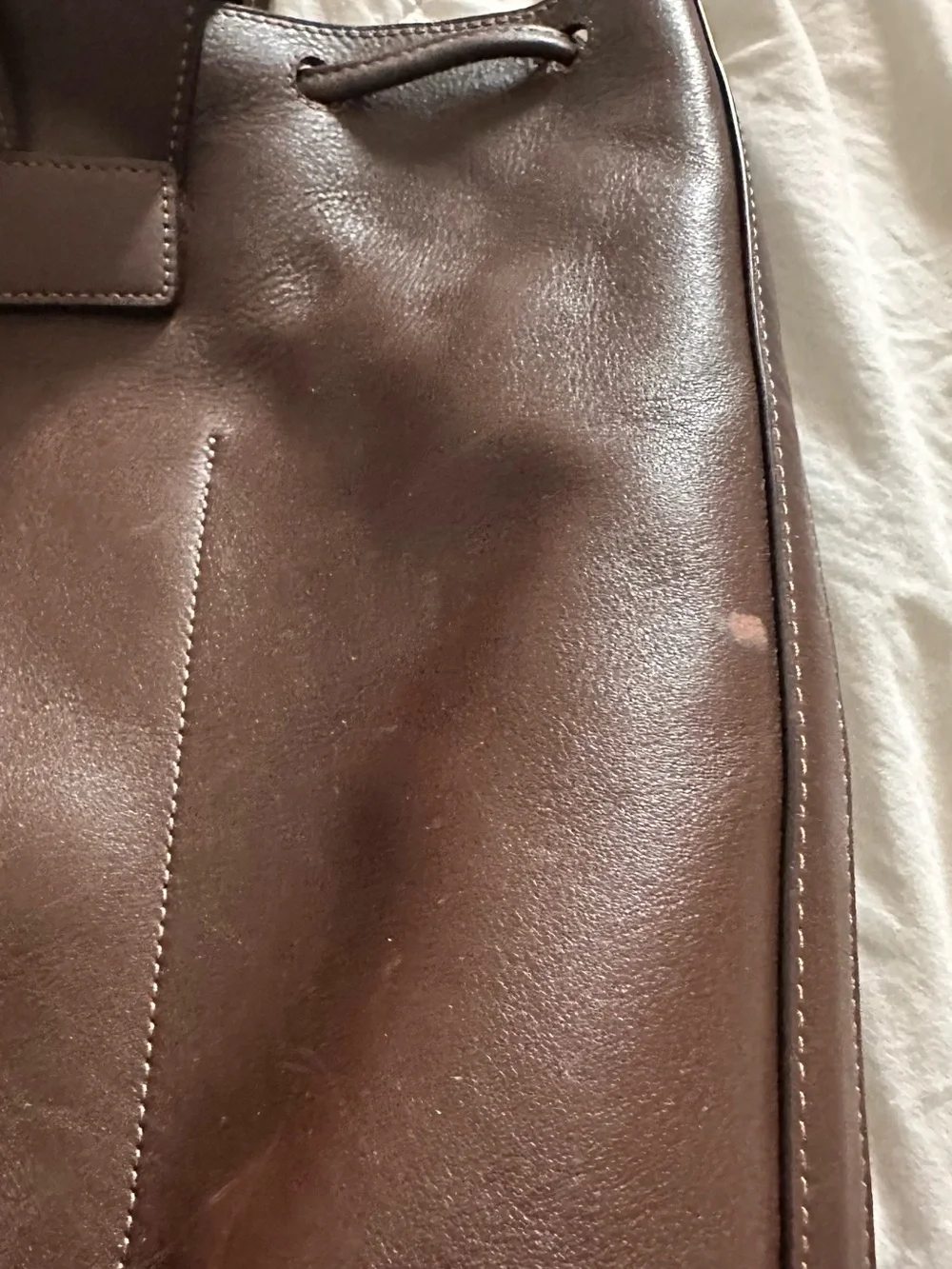 Coach Crosby Leather Backpack in Deep brown with Gold Accents